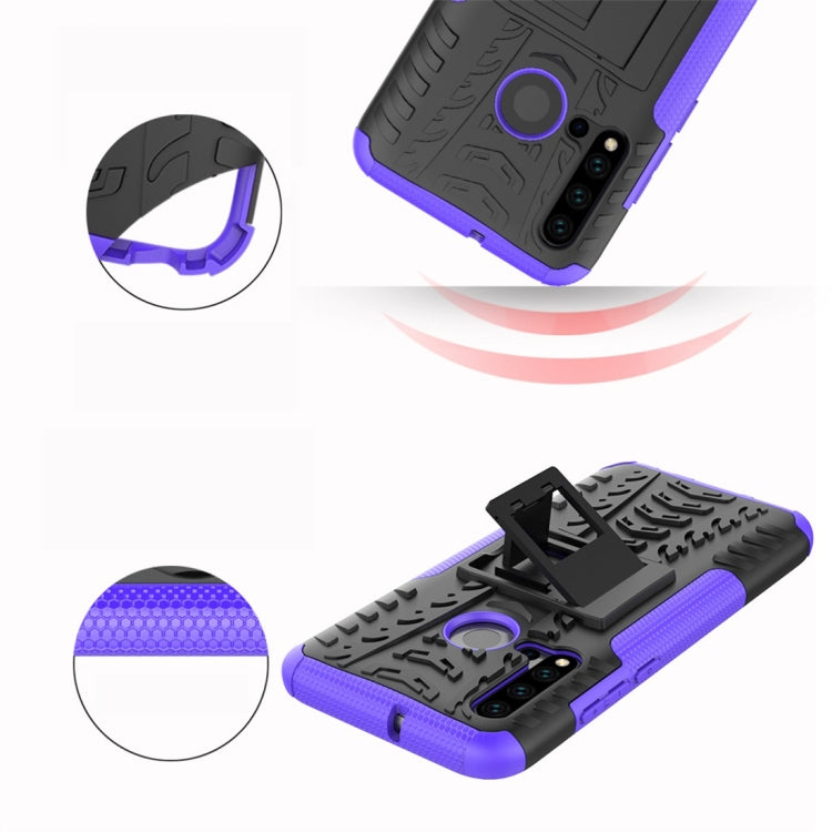 Tire Texture TPU+PC Shockproof Protective Case with Holder for Huawei P20 Lite 2019