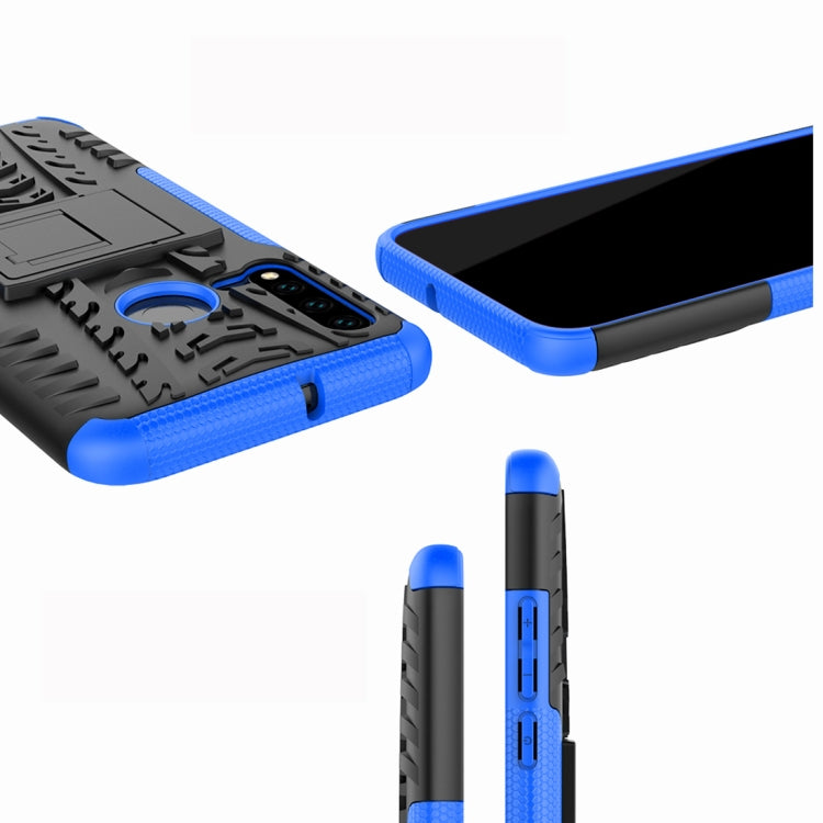 Tire Texture TPU+PC Shockproof Protective Case with Holder for Huawei P20 Lite 2019