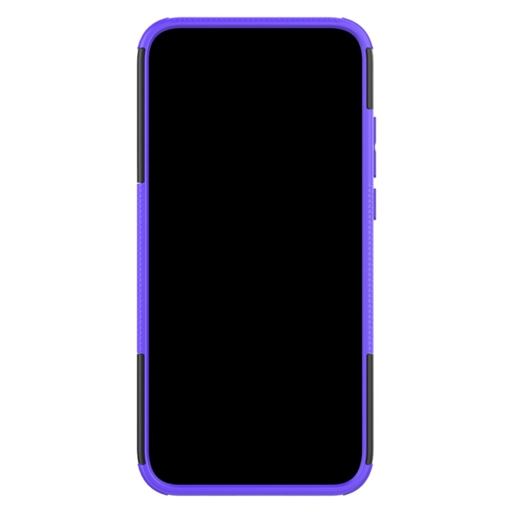 Tire Texture TPU+PC Shockproof Protective Case with Holder for Huawei P20 Lite 2019