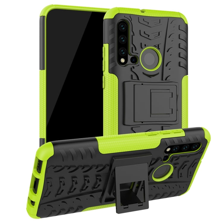 Tire Texture TPU+PC Shockproof Protective Case with Holder for Huawei P20 Lite 2019