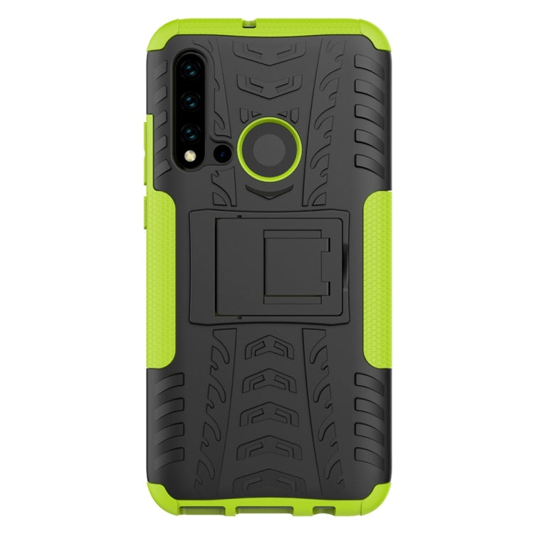 Tire Texture TPU+PC Shockproof Protective Case with Holder for Huawei P20 Lite 2019