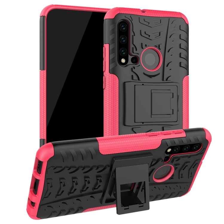 Tire Texture TPU+PC Shockproof Protective Case with Holder for Huawei P20 Lite 2019