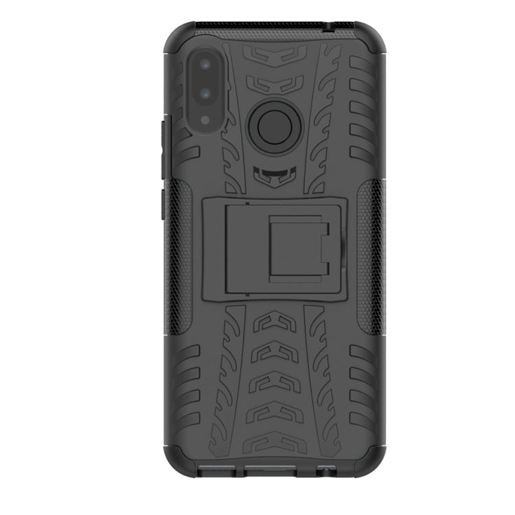 Tire Texture TPU+PC Shockproof Protective Case with Holder for Huawei Nova 3i