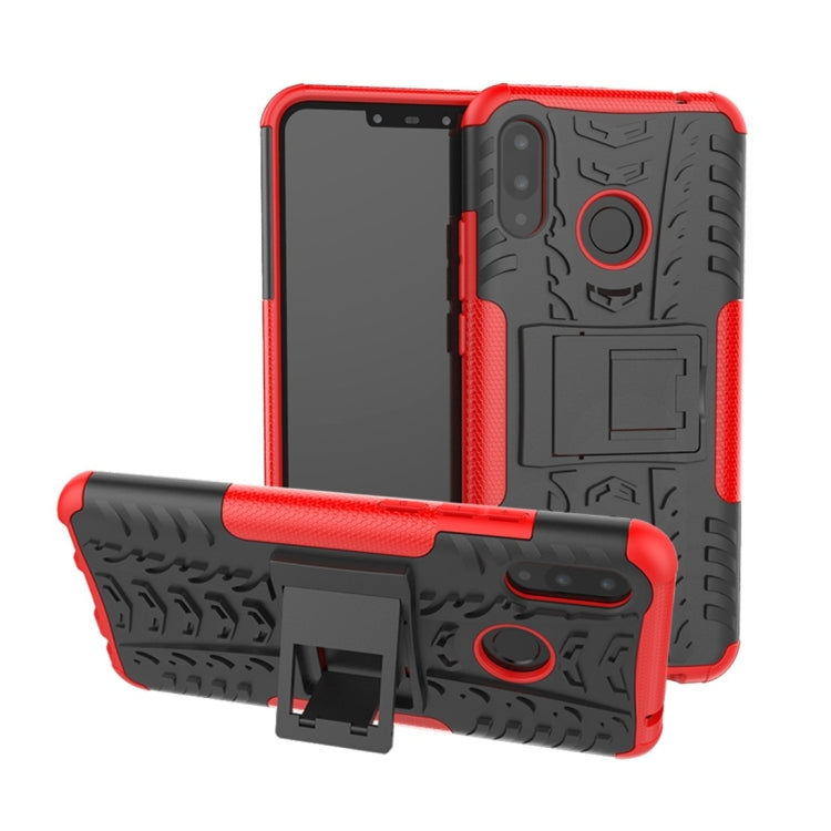Tire Texture TPU+PC Shockproof Protective Case with Holder for Huawei Nova 3i