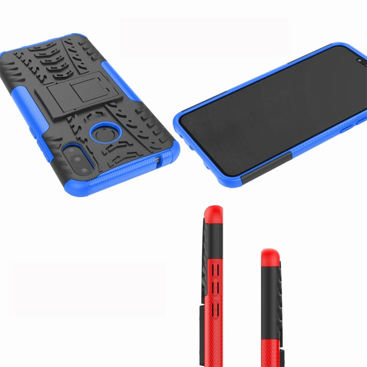 Tire Texture TPU+PC Shockproof Protective Case with Holder for Huawei Nova 3i