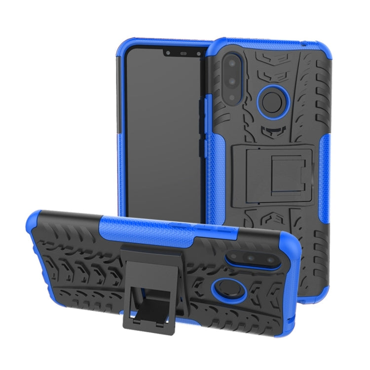 Tire Texture TPU+PC Shockproof Protective Case with Holder for Huawei Nova 3i