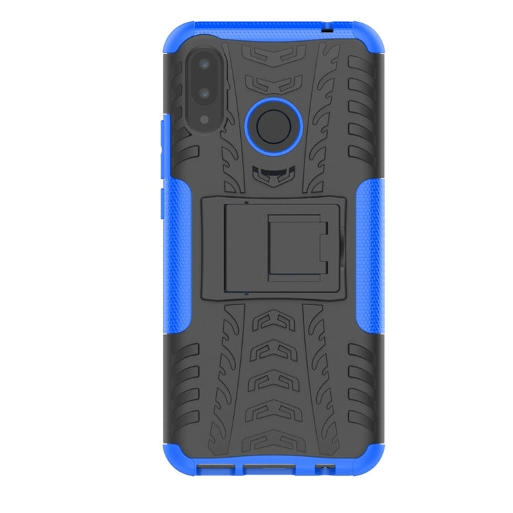 Tire Texture TPU+PC Shockproof Protective Case with Holder for Huawei Nova 3i