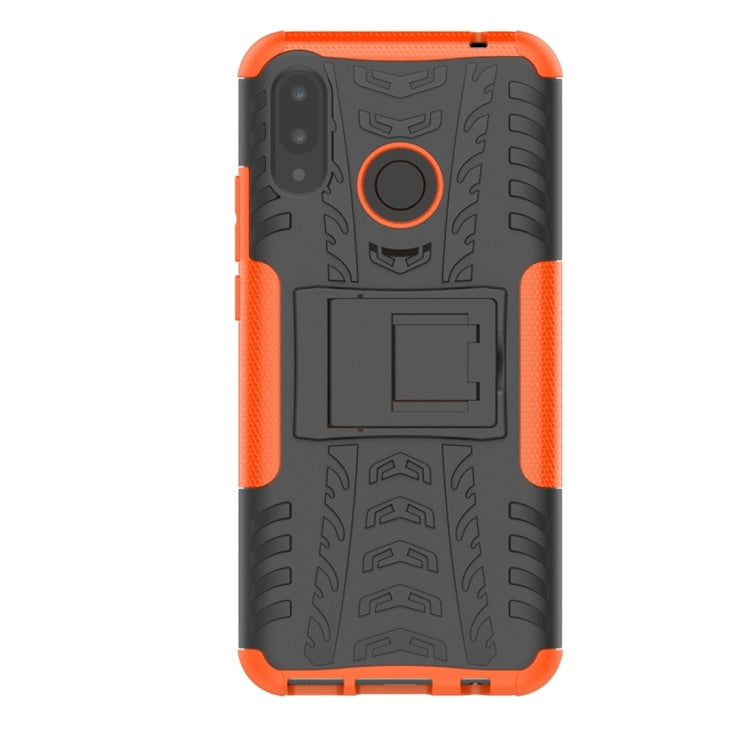 Tire Texture TPU+PC Shockproof Protective Case with Holder for Huawei Nova 3i