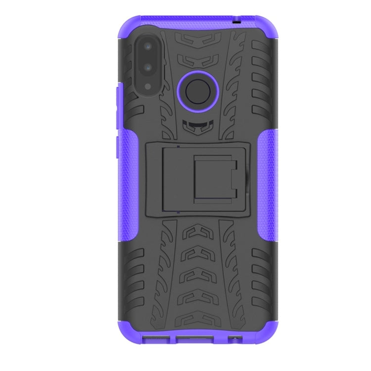 Tire Texture TPU+PC Shockproof Protective Case with Holder for Huawei Nova 3i