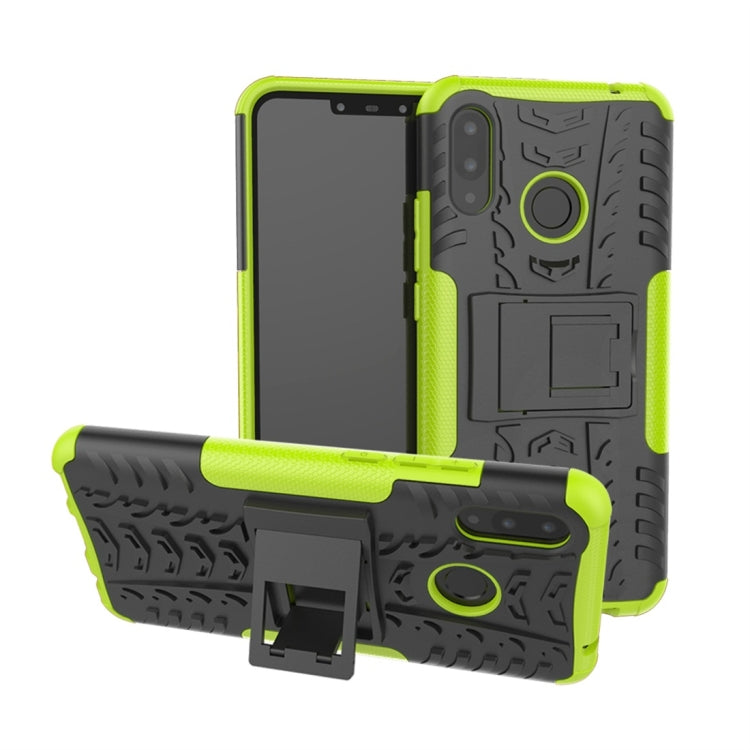 Tire Texture TPU+PC Shockproof Protective Case with Holder for Huawei Nova 3i