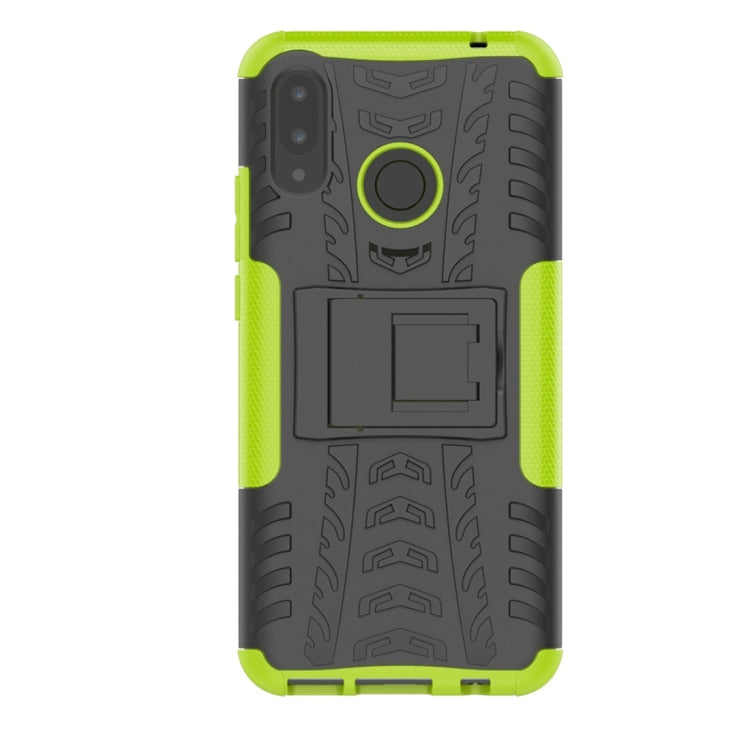 Tire Texture TPU+PC Shockproof Protective Case with Holder for Huawei Nova 3i