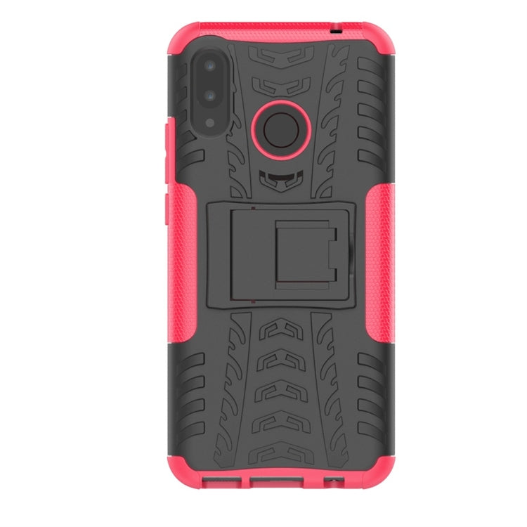 Tire Texture TPU+PC Shockproof Protective Case with Holder for Huawei Nova 3i