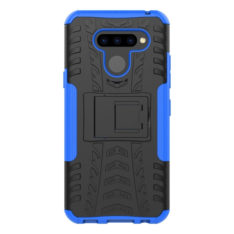 Tire Texture TPU+PC Shockproof Protective Case with Holder for LG Q60
