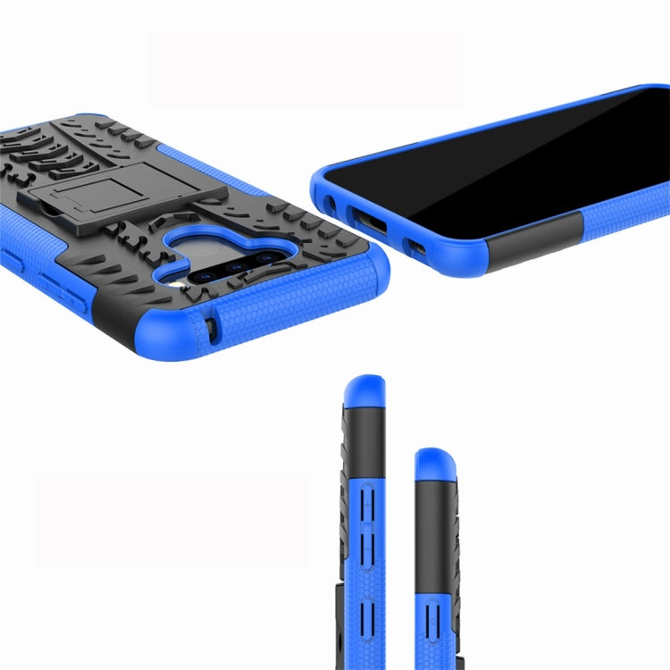 Tire Texture TPU+PC Shockproof Protective Case with Holder for LG Q60