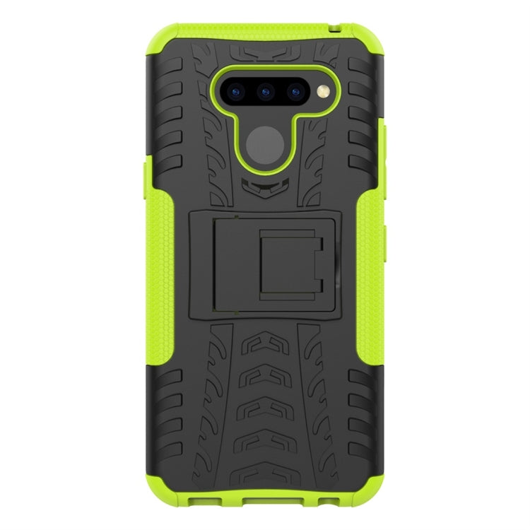 Tire Texture TPU+PC Shockproof Protective Case with Holder for LG Q60
