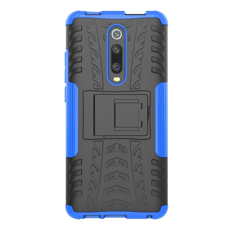 Tire Texture TPU+PC Shockproof Protective Case with Holder for Xiaomi Mi 9T / 9T Pro / Redmi K20 / K20 Pro