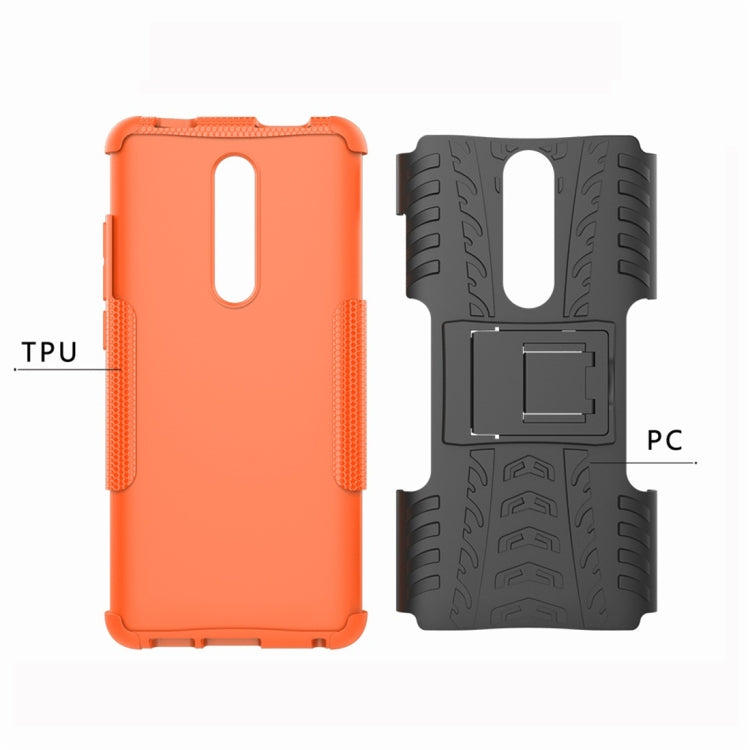 Tire Texture TPU+PC Shockproof Protective Case with Holder for Xiaomi Mi 9T / 9T Pro / Redmi K20 / K20 Pro