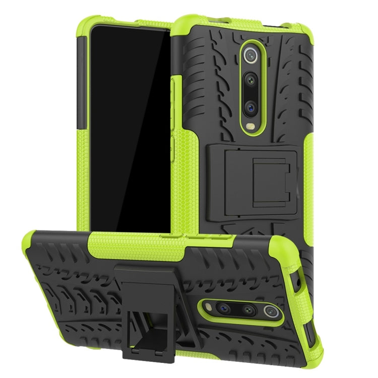 Tire Texture TPU+PC Shockproof Protective Case with Holder for Xiaomi Mi 9T / 9T Pro / Redmi K20 / K20 Pro