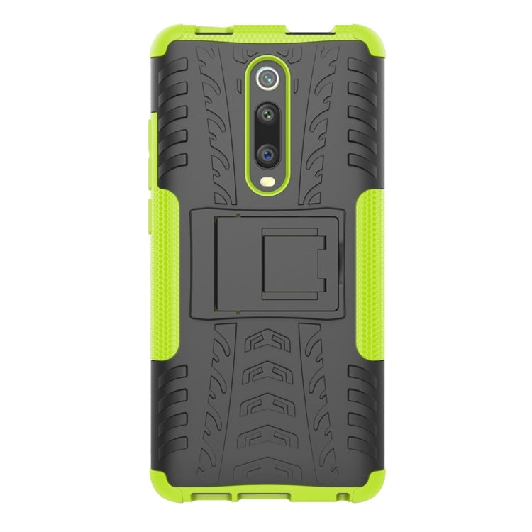 Tire Texture TPU+PC Shockproof Protective Case with Holder for Xiaomi Mi 9T / 9T Pro / Redmi K20 / K20 Pro