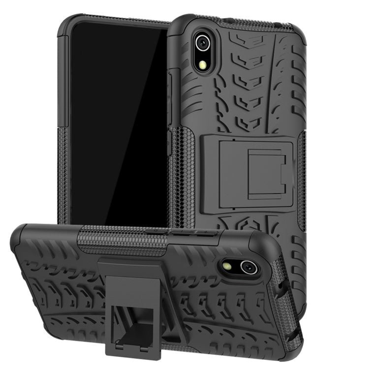 Tire Texture TPU+PC Shockproof Protective Case with Holder for Xiaomi Redmi 7A