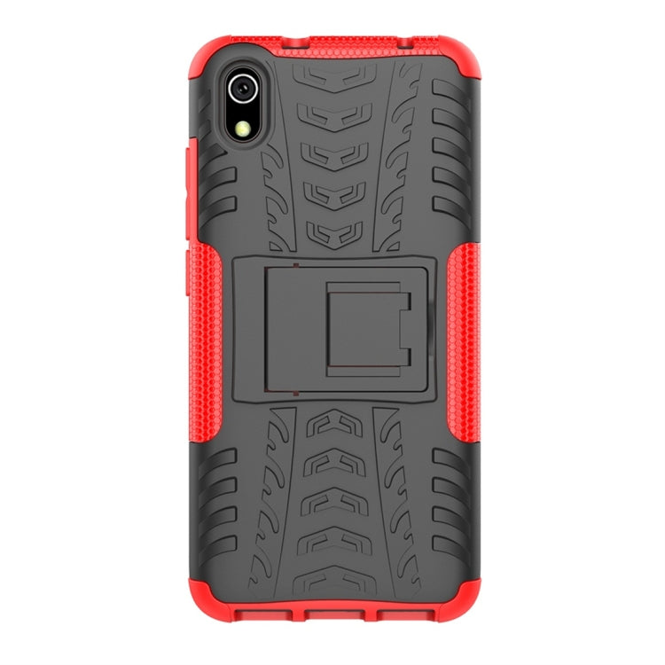 Tire Texture TPU+PC Shockproof Protective Case with Holder for Xiaomi Redmi 7A