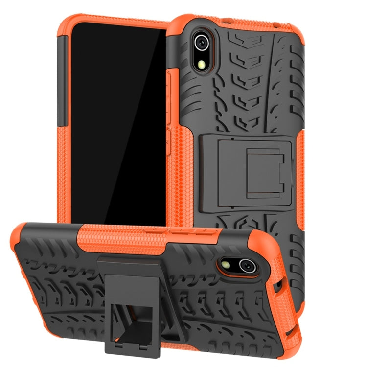 Tire Texture TPU+PC Shockproof Protective Case with Holder for Xiaomi Redmi 7A