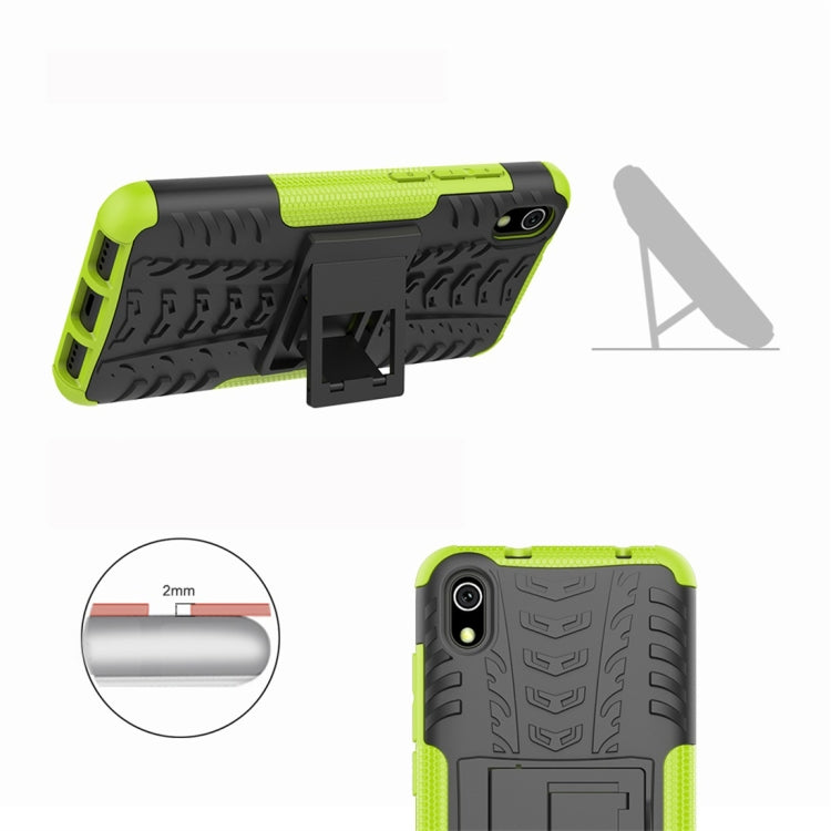 Tire Texture TPU+PC Shockproof Protective Case with Holder for Xiaomi Redmi 7A