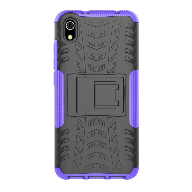 Tire Texture TPU+PC Shockproof Protective Case with Holder for Xiaomi Redmi 7A