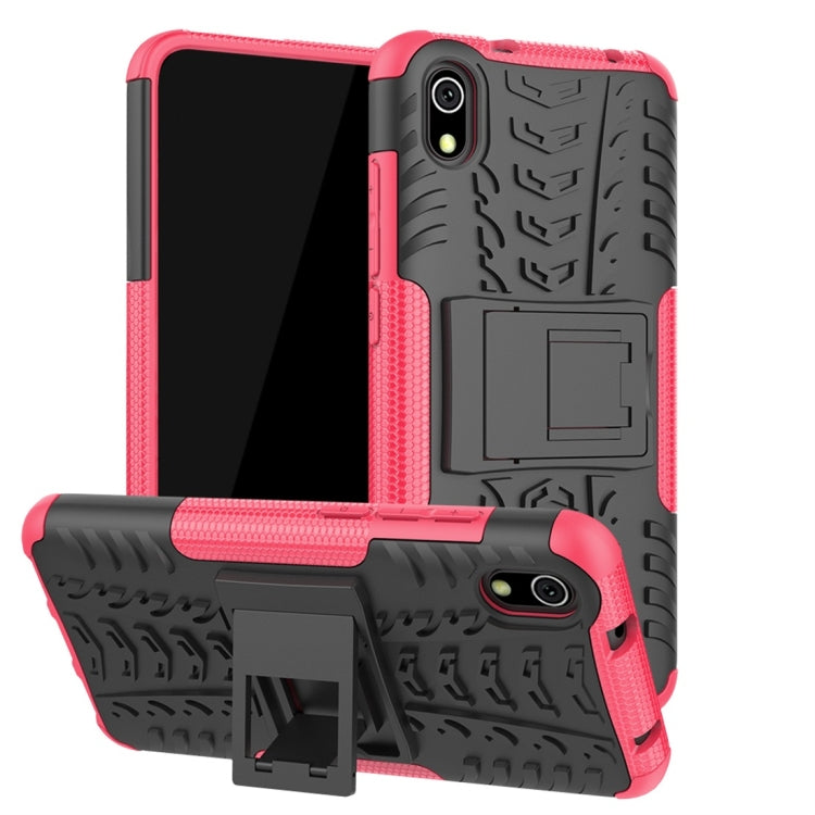 Tire Texture TPU+PC Shockproof Protective Case with Holder for Xiaomi Redmi 7A