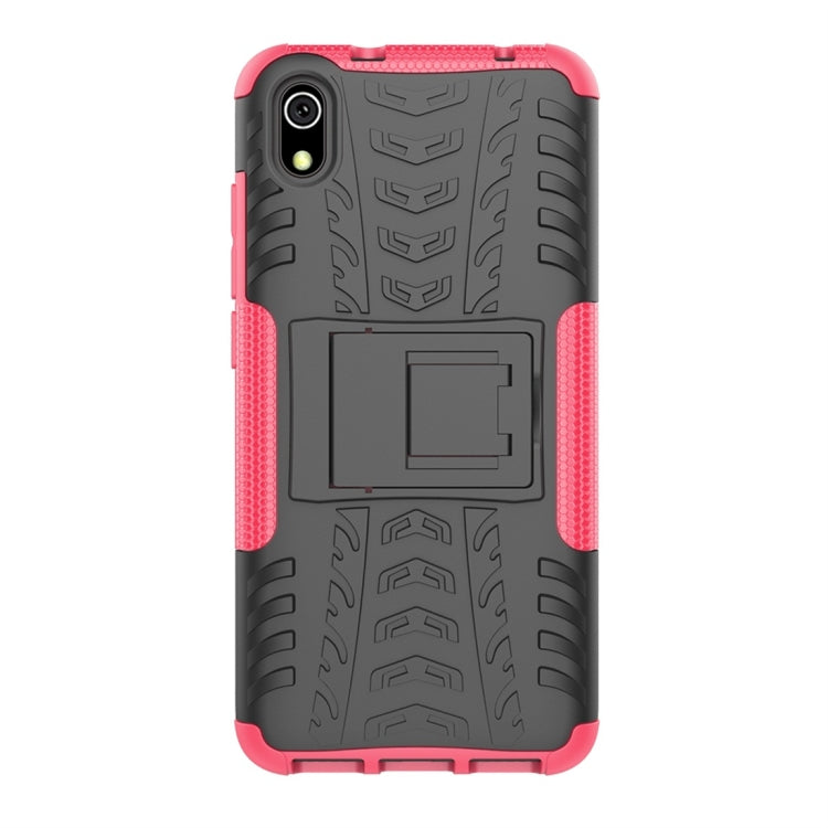 Tire Texture TPU+PC Shockproof Protective Case with Holder for Xiaomi Redmi 7A