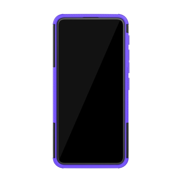 Tire Texture TPU+PC Shockproof Protective Case with Holder for Asus Zenfone 6 ZS630KL