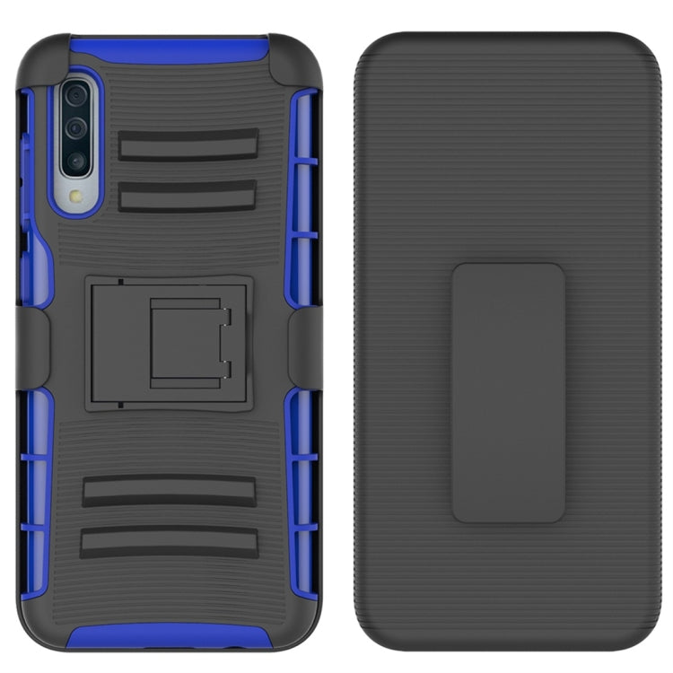 PC + Silicone Back Clip Sliding Sleeve Protective Case with Holder for Galaxy A50