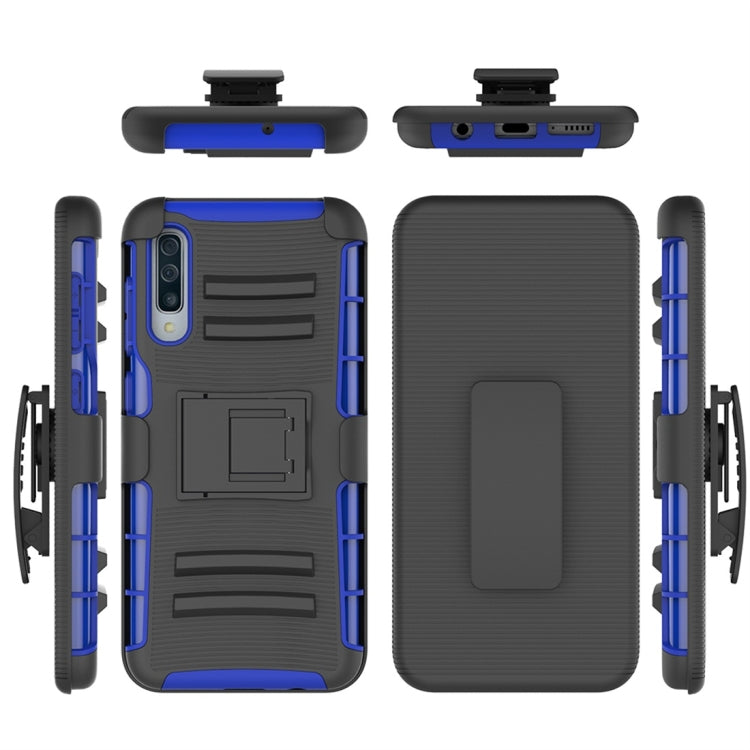 PC + Silicone Back Clip Sliding Sleeve Protective Case with Holder for Galaxy A50