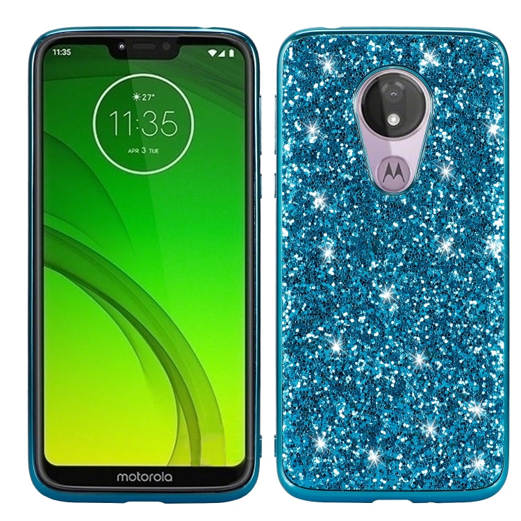 Plating Glittery Powder Shockproof TPU Case For Motorola Moto G7 Play