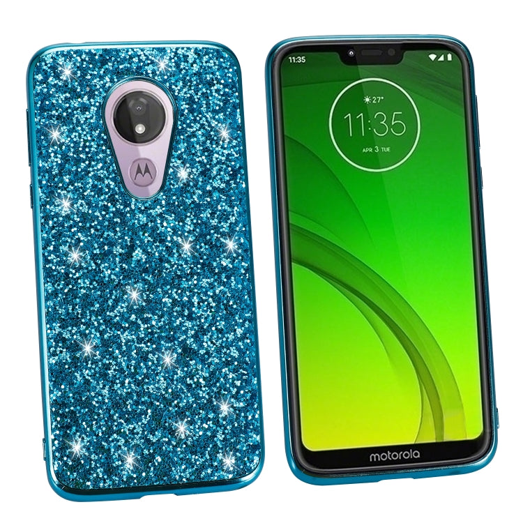 Plating Glittery Powder Shockproof TPU Case For Motorola Moto G7 Play