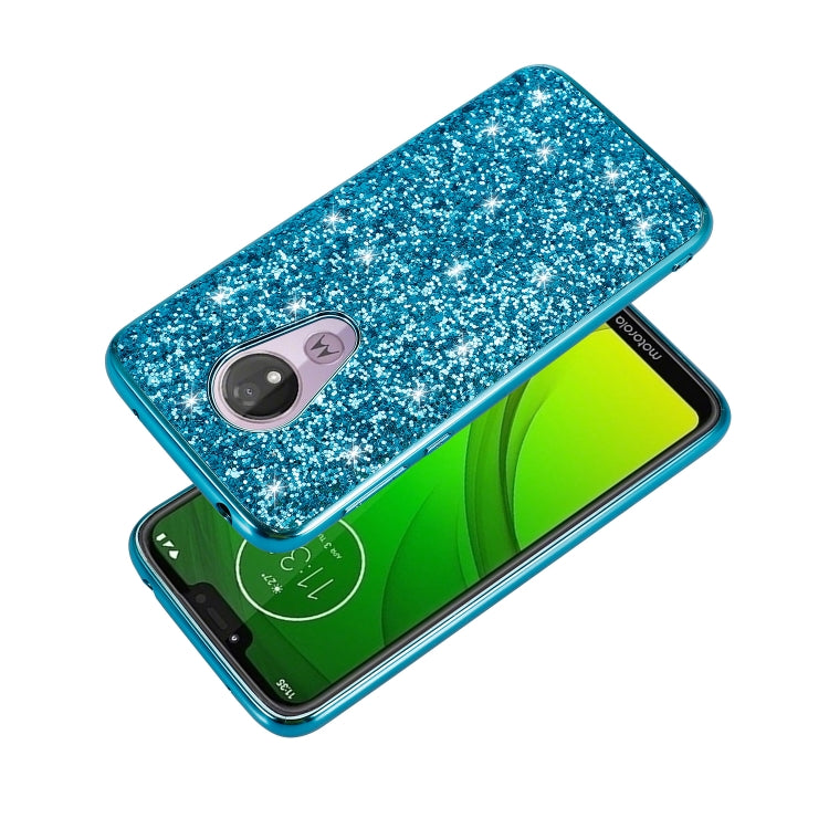 Plating Glittery Powder Shockproof TPU Case For Motorola Moto G7 Play