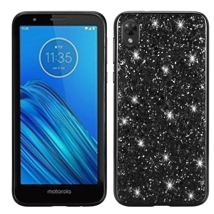 Plating Glittery Powder Shockproof TPU Case For Motorola Moto E6