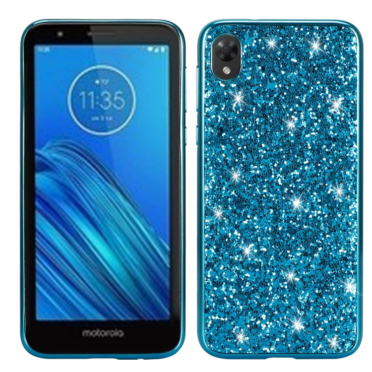 Plating Glittery Powder Shockproof TPU Case For Motorola Moto E6