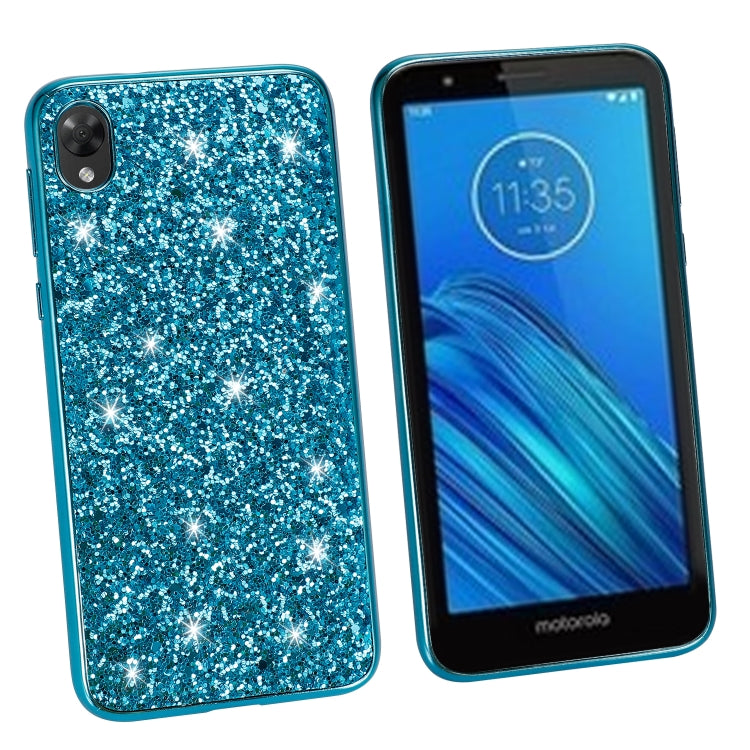 Plating Glittery Powder Shockproof TPU Case For Motorola Moto E6