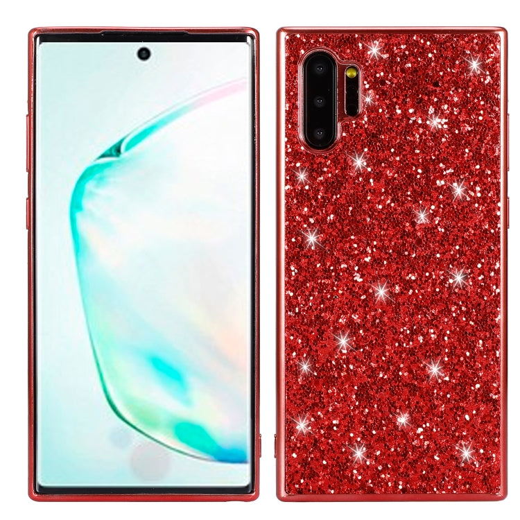 Plating Glittery Powder Shockproof TPU Case For Galaxy Note 10+