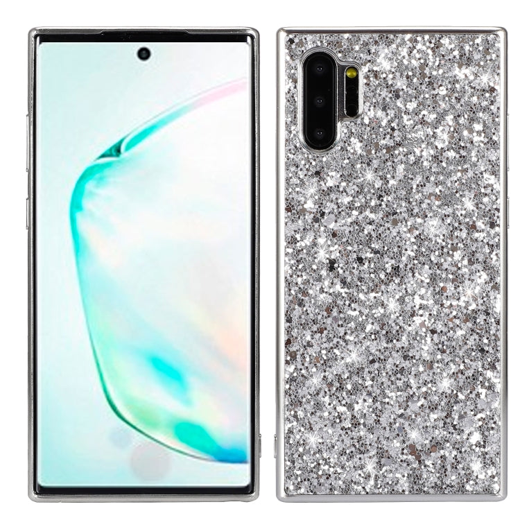 Plating Glittery Powder Shockproof TPU Case For Galaxy Note 10+