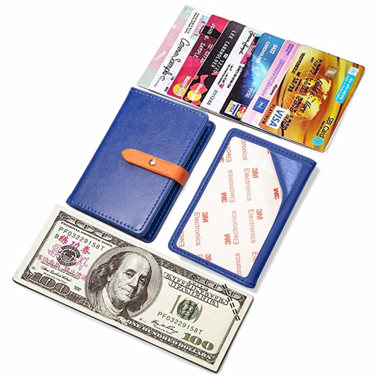 Mobile Phone Universal With Retro Thin Button Pure Color Leather Card Slot & Wallet & Holder & Photo Frame