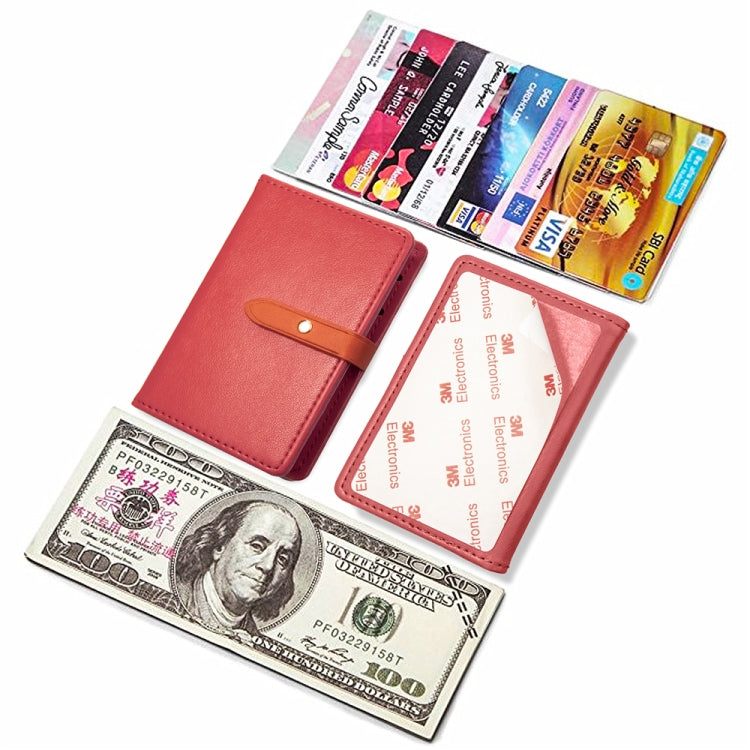 Mobile Phone Universal With Retro Thin Button Pure Color Leather Card Slot & Wallet & Holder & Photo Frame