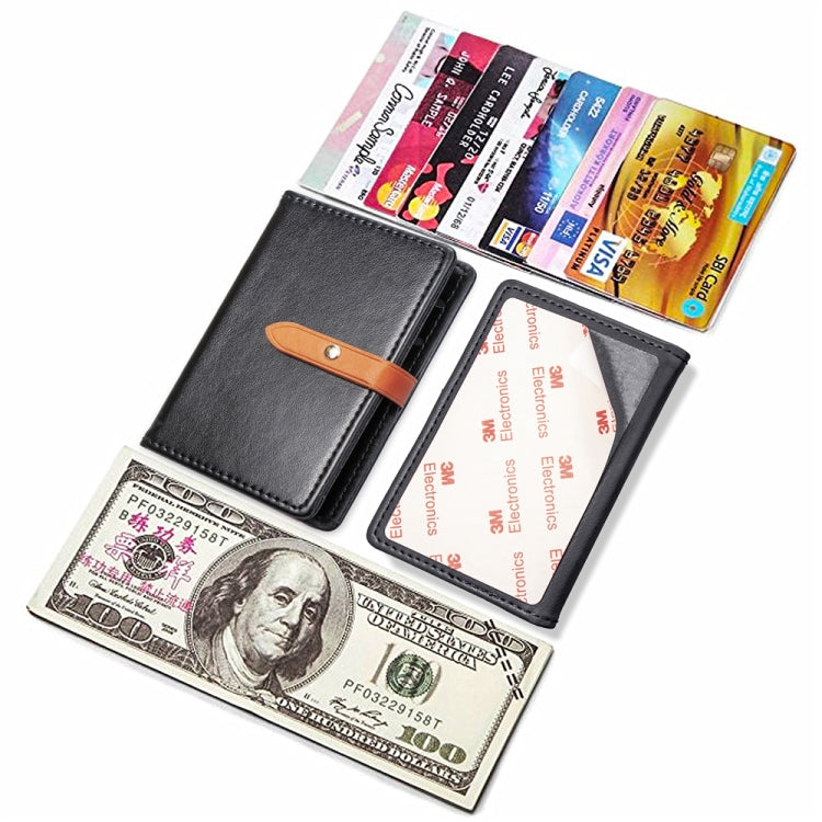 Mobile Phone Universal With Retro Thin Button Pure Color Leather Card Slot & Wallet & Holder & Photo Frame