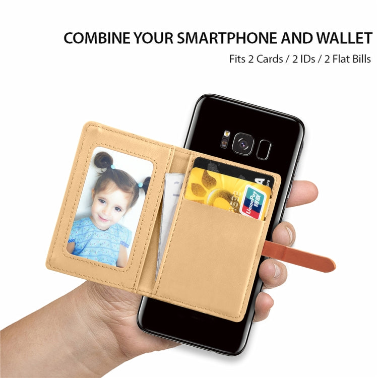 Mobile Phone Universal With Retro Thin Button Pure Color Leather Card Slot & Wallet & Holder & Photo Frame