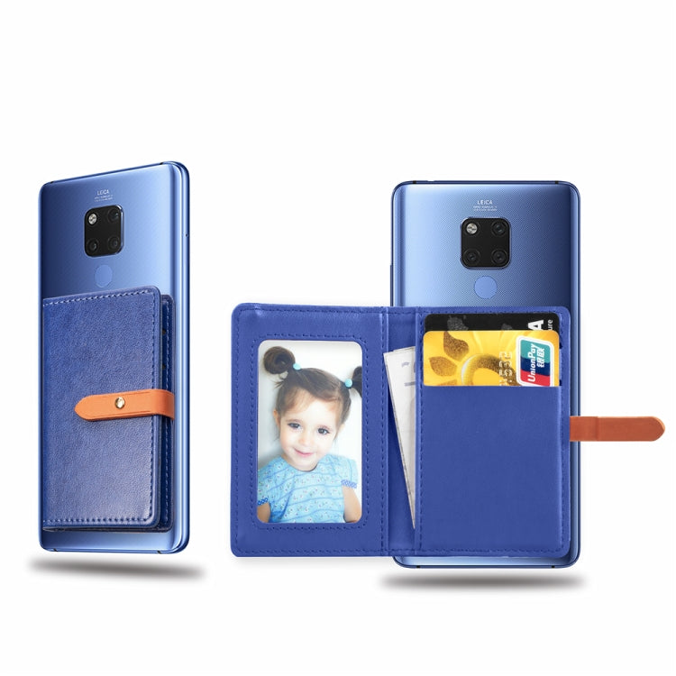 Mobile Phone Universal With Retro Thin Button Pure Color Leather Card Slot & Wallet & Holder & Photo Frame