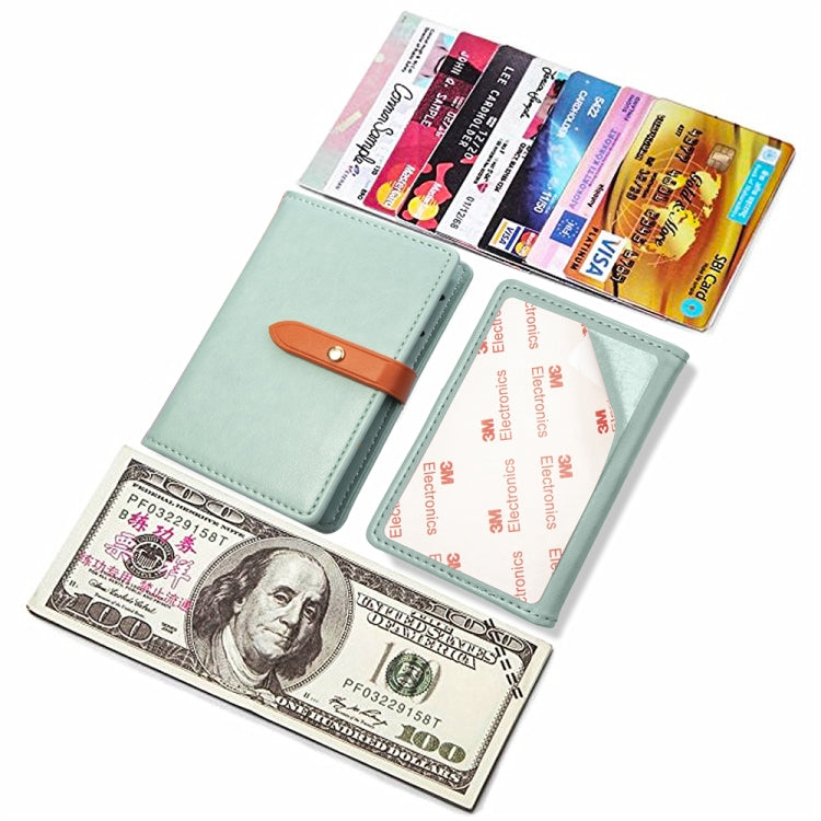 Mobile Phone Universal With Retro Thin Button Pure Color Leather Card Slot & Wallet & Holder & Photo Frame