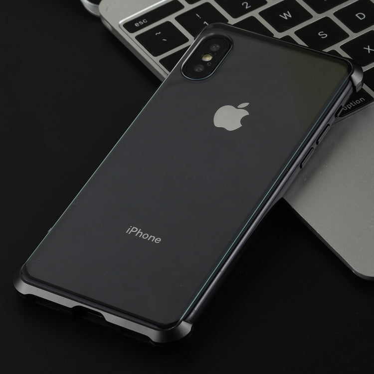 For iPhone XR Ultra-Thin Angular Frame Magnetic Absorption Double-Sided Tempered Glass Shell