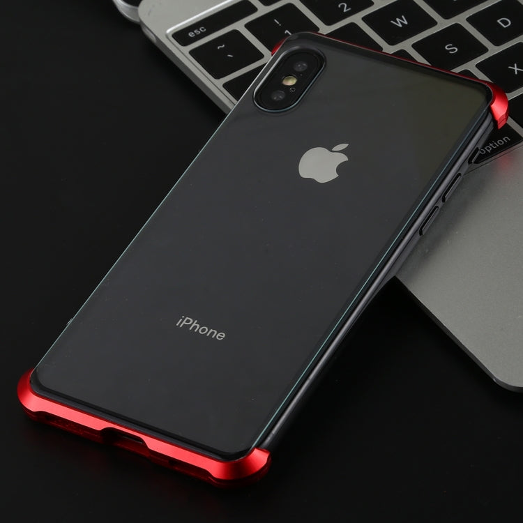 For iPhone XR Ultra-Thin Angular Frame Magnetic Absorption Double-Sided Tempered Glass Shell