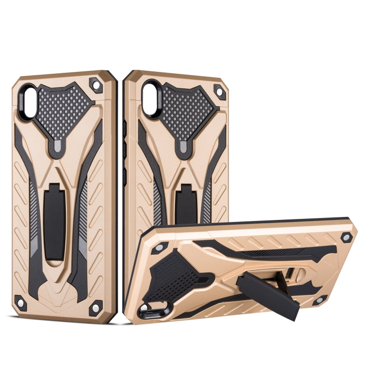 Shockproof TPU + PC Protective Case with Holder For Vivo Y91